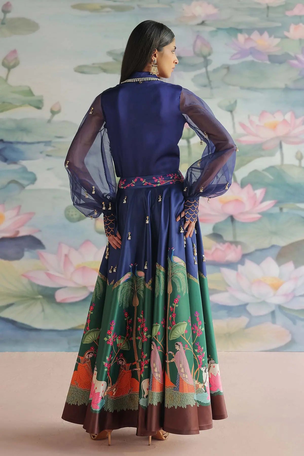 SHLOKA EMBROIDERED SKIRT SET 369