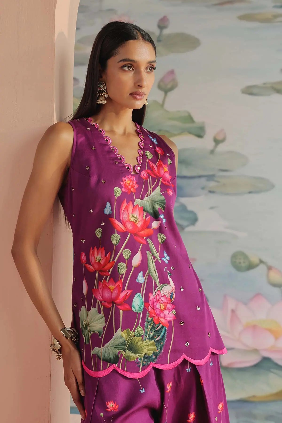 ALINA EMBROIDERED FARSHI SET 369