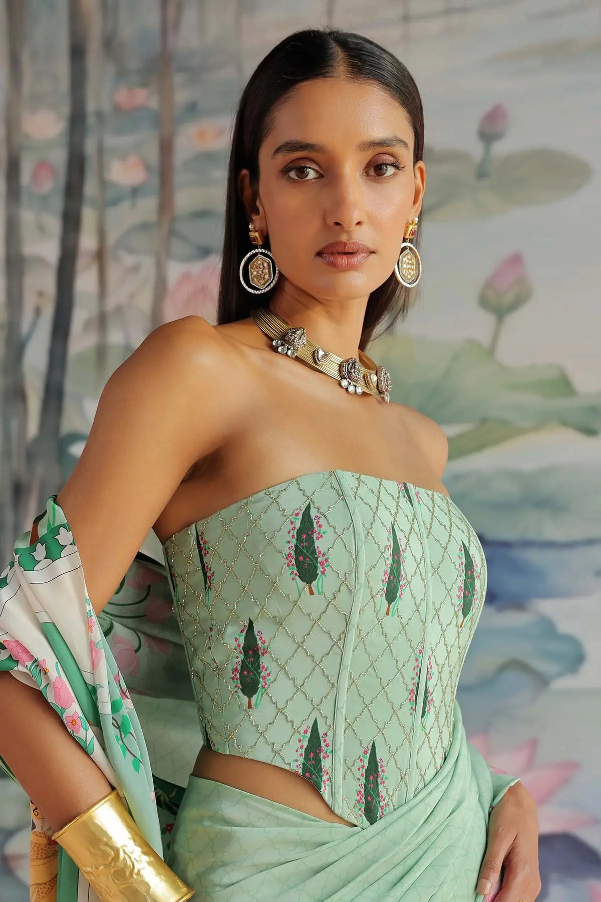 SNEH EMBROIDERED CORSET BLOUSE 369