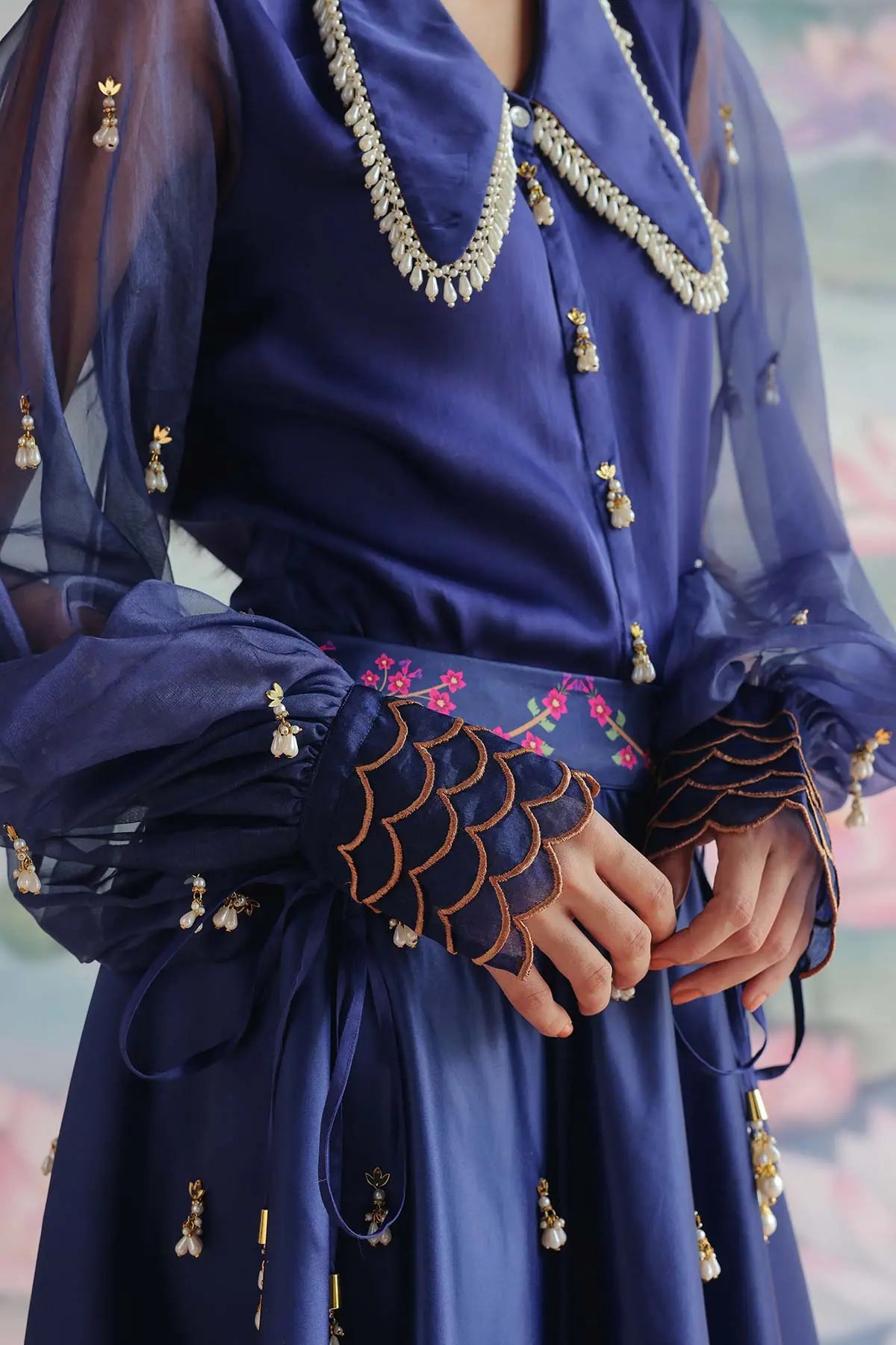 SHLOKA EMBROIDERED SKIRT SET 369