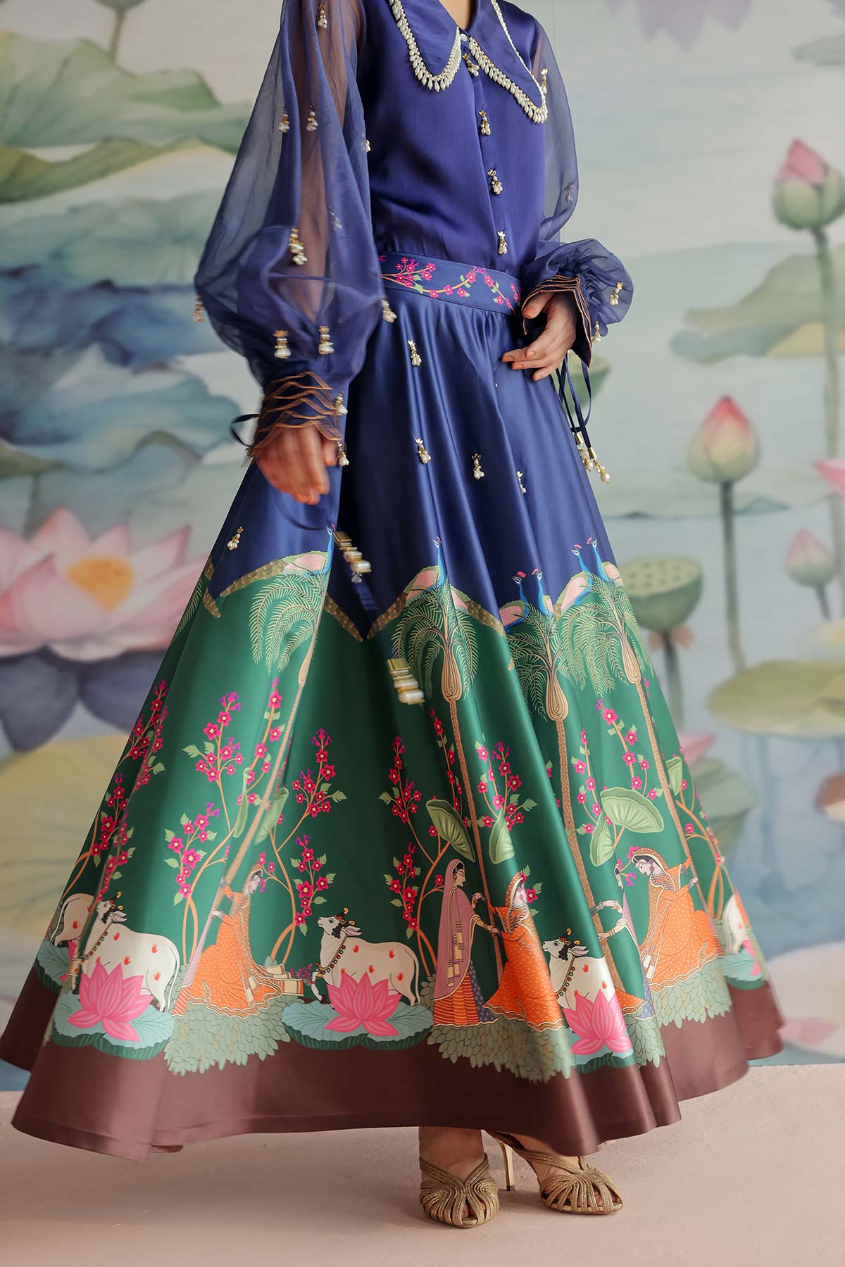 SHLOKA EMBROIDERED SKIRT SET